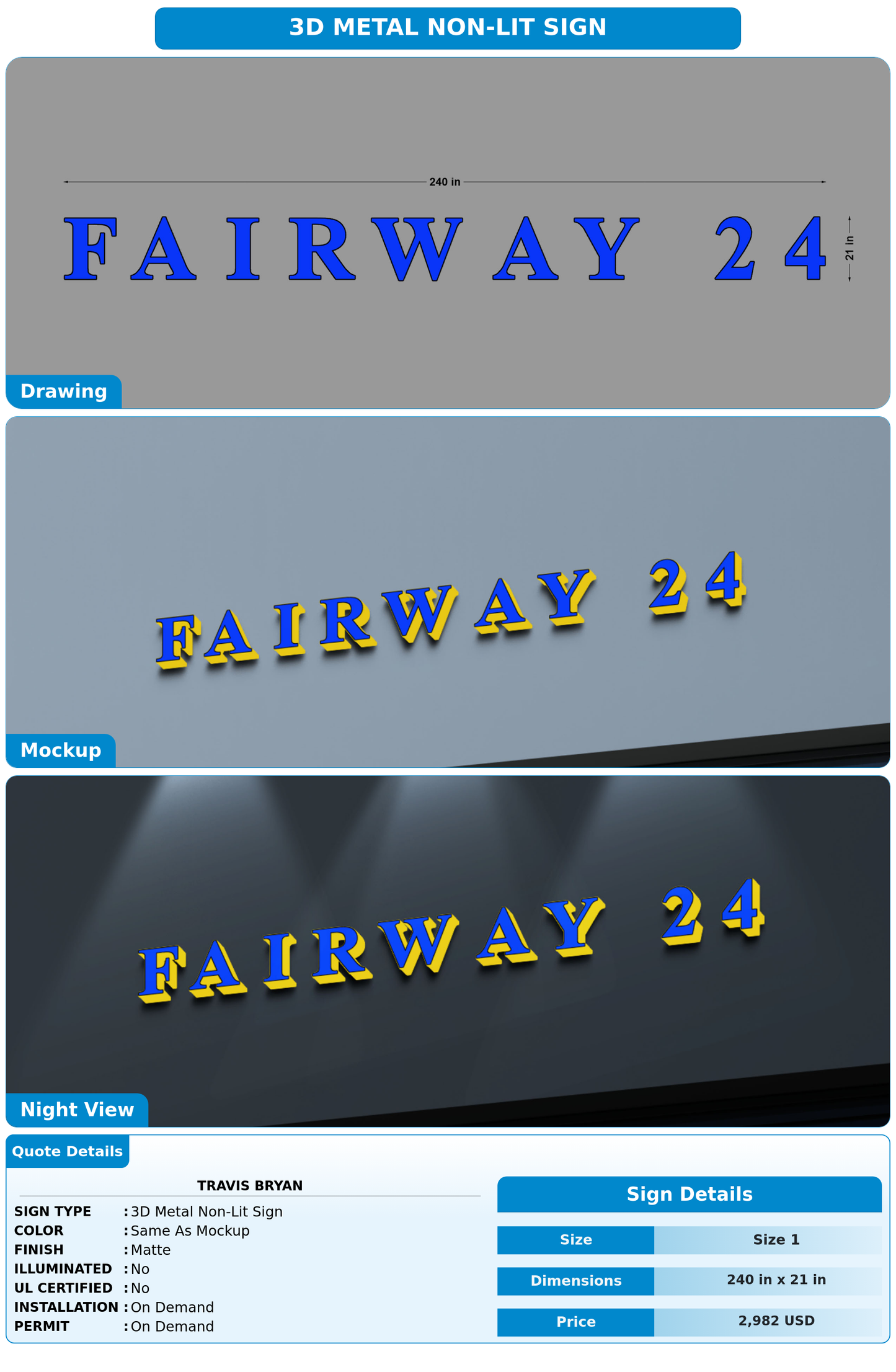 CUSTOM MOCKUP SIGN FOR TRAVIS  BRYAN