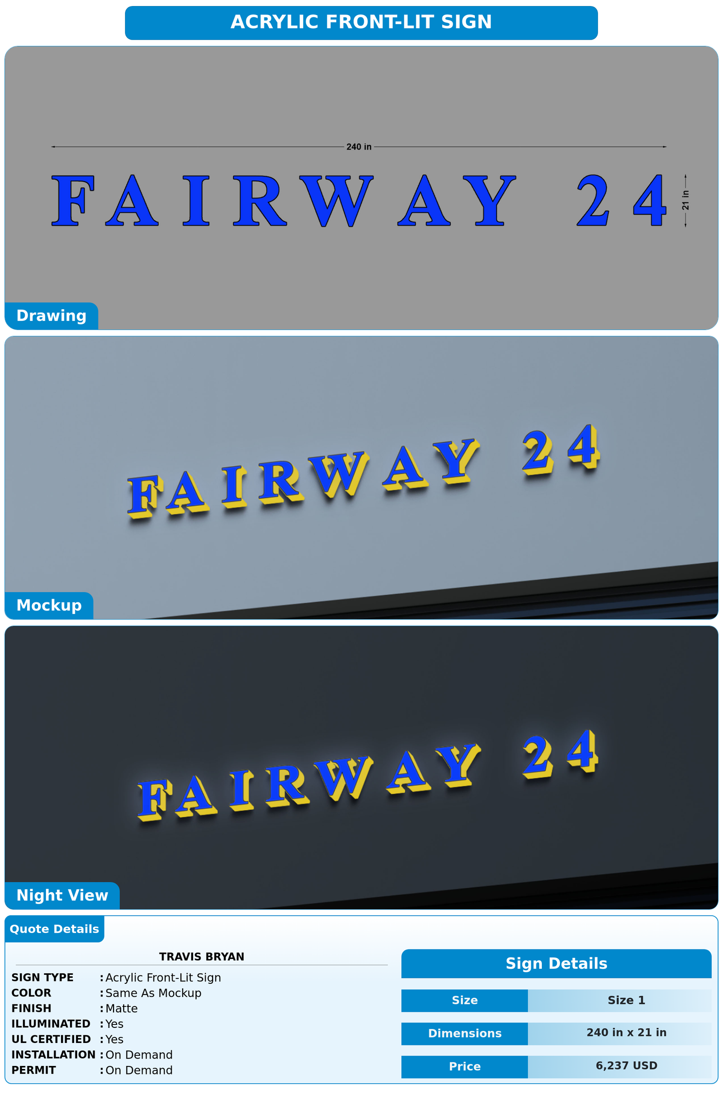 CUSTOM MOCKUP SIGN FOR TRAVIS  BRYAN