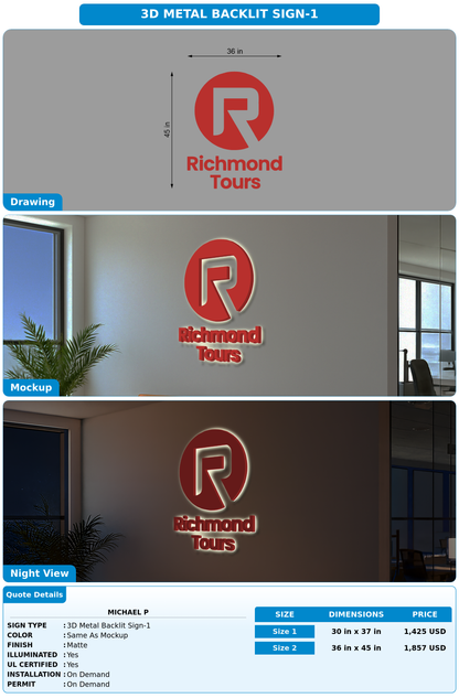 CUSTOM MOCKUP SIGN FOR Michael P
