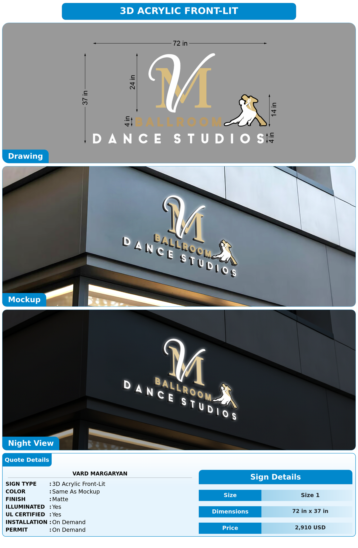 CUSTOM MOCKUP SIGN FOR VARD MARGARYAN