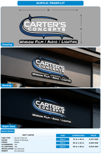 CUSTOM MOCKUP SIGN FOR Matt Carter