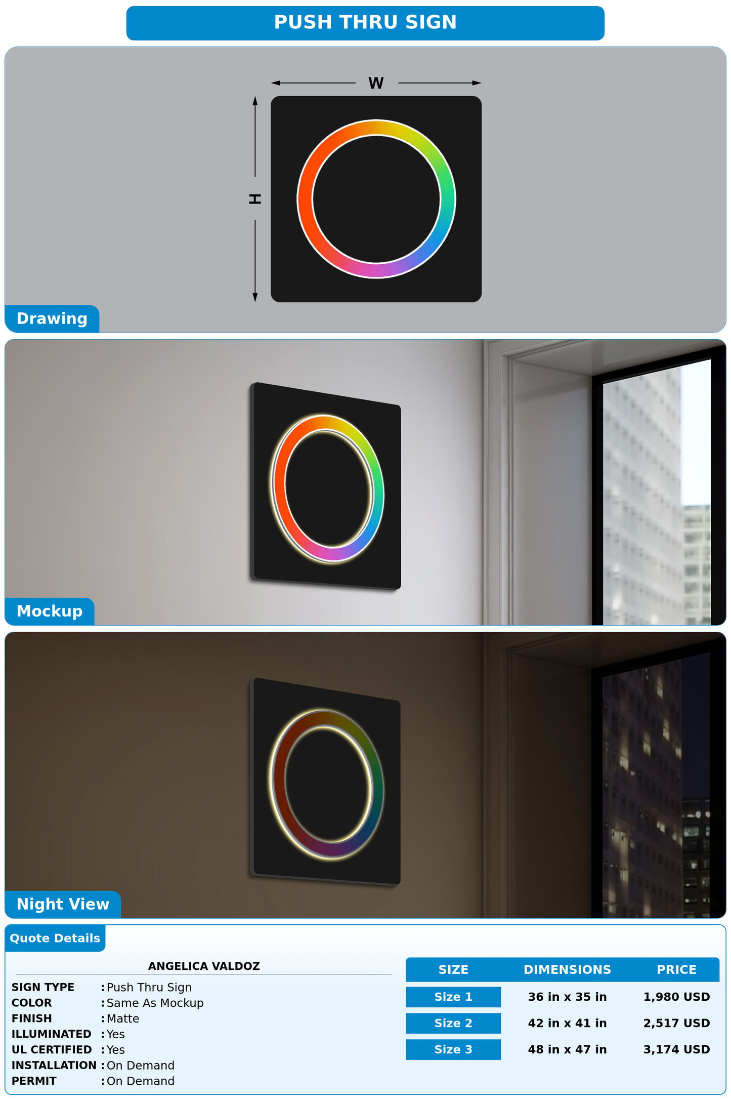 CUSTOM MOCKUP SIGN FOR Angelica Valdoz