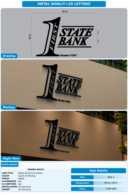 CUSTOM MOCKUP SIGN FOR Sandra Bailey