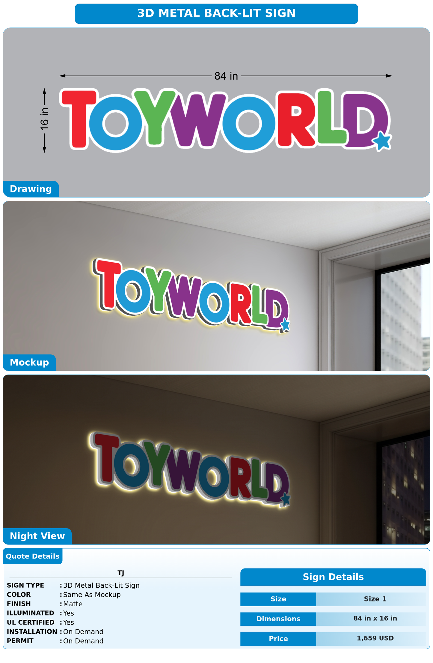 CUSTOM MOCKUP SIGN FOR Tj