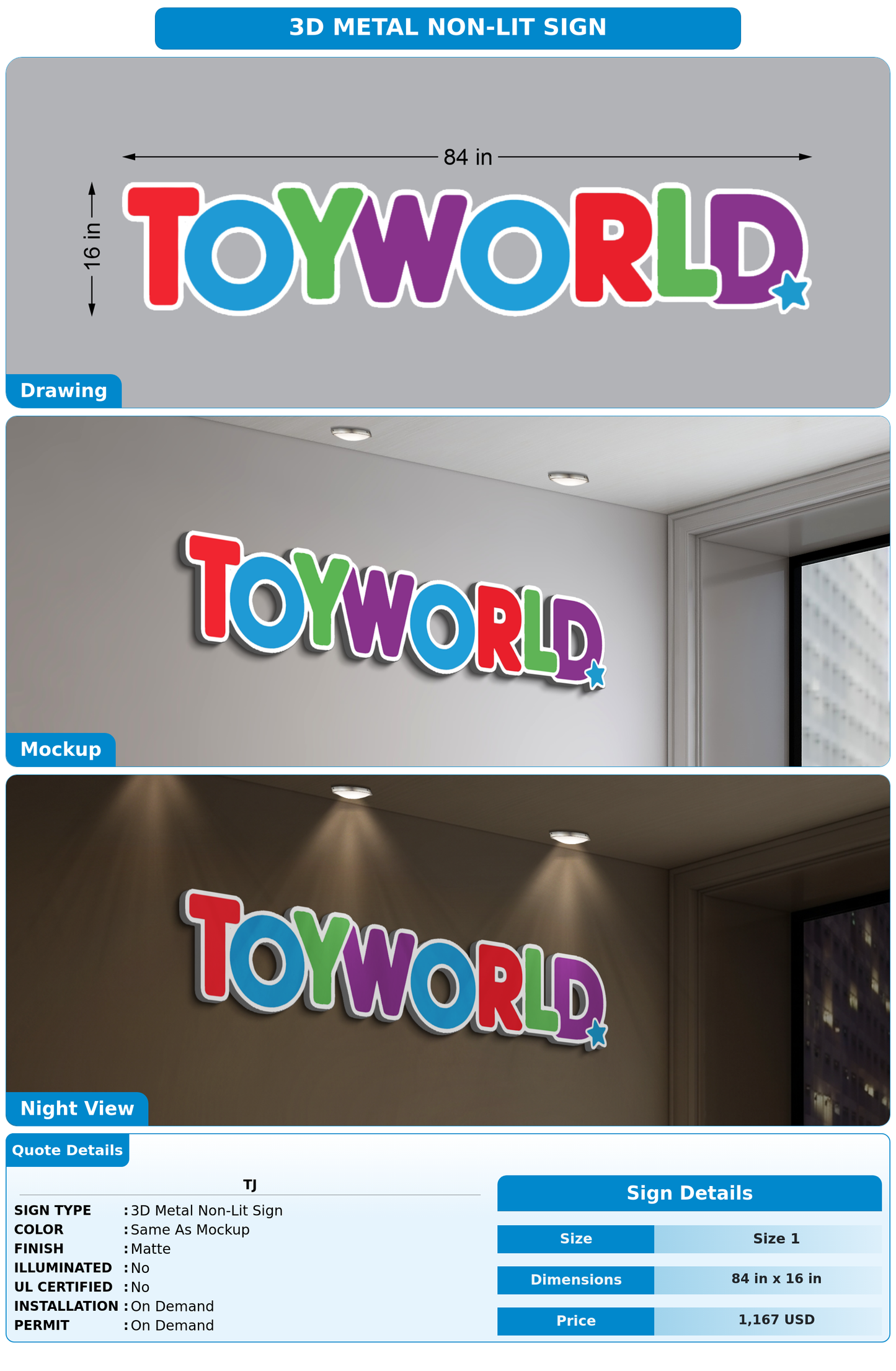 CUSTOM MOCKUP SIGN FOR Tj