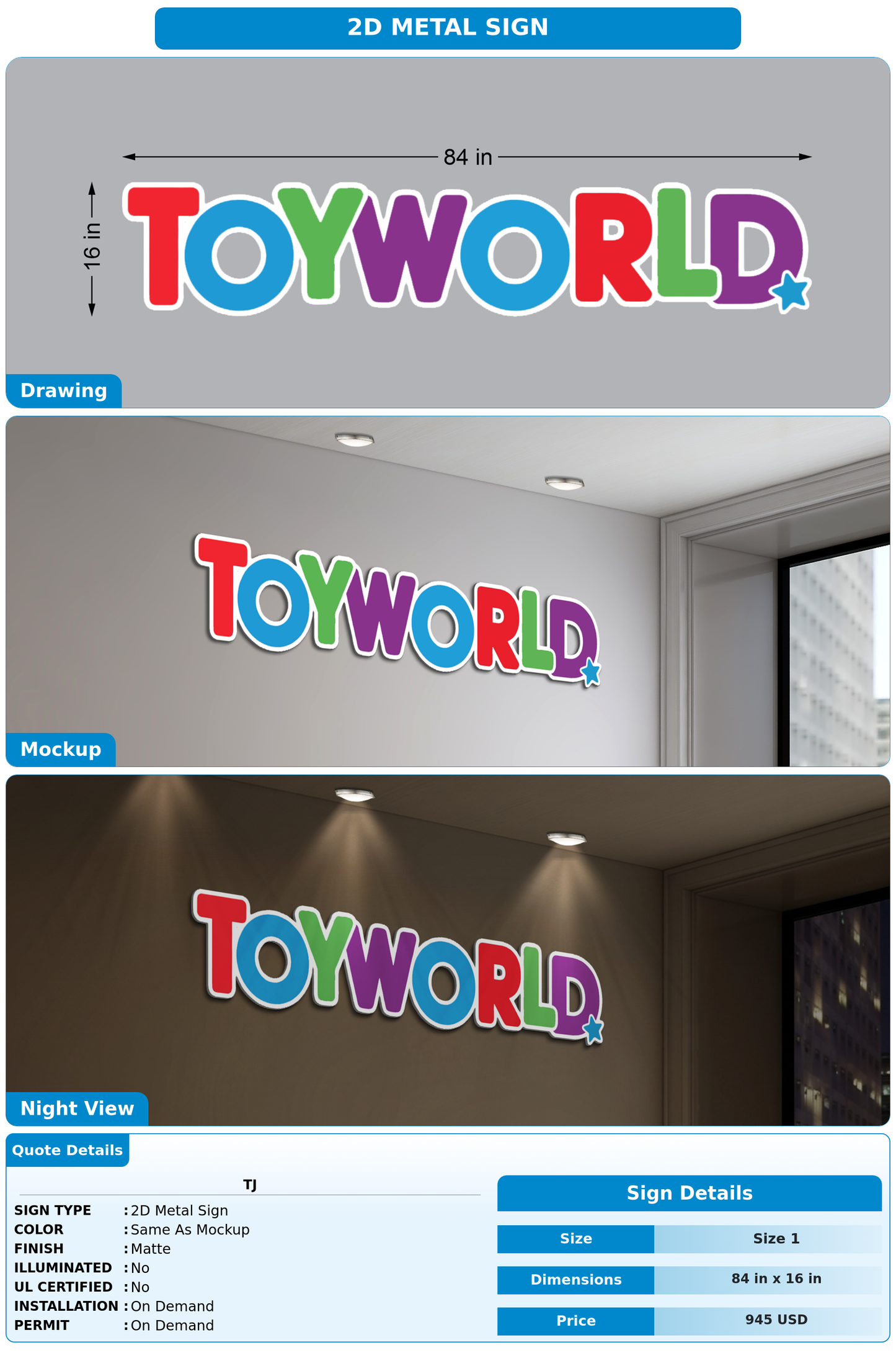 CUSTOM MOCKUP SIGN FOR Tj