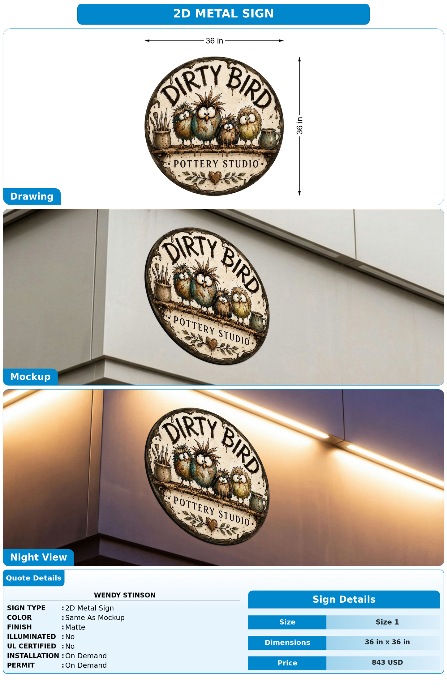 CUSTOM MOCKUP SIGN FOR Wendy Stinson