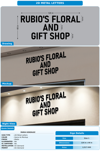 CUSTOM MOCKUP SIGN FOR Maria Gonzalez