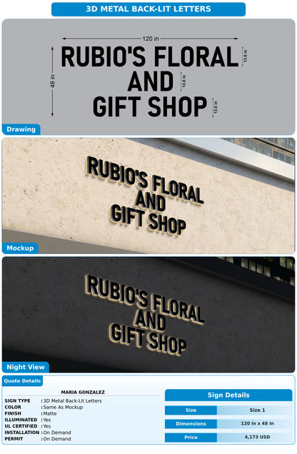 CUSTOM MOCKUP SIGN FOR Maria Gonzalez