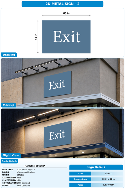 CUSTOM MOCKUP SIGN FOR Marileen Becerra