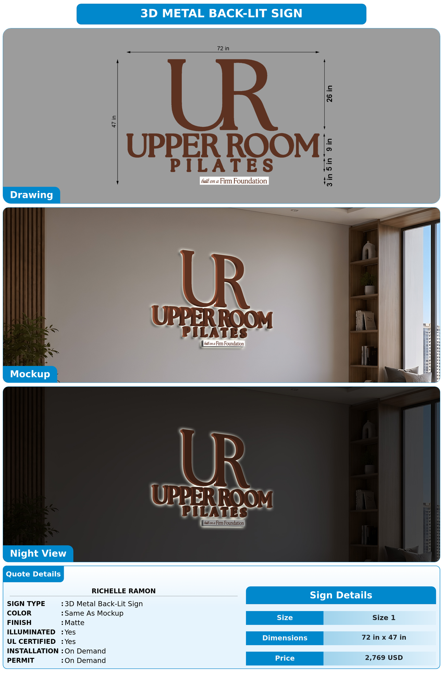 CUSTOM MOCKUP SIGN FOR Richelle Ramon