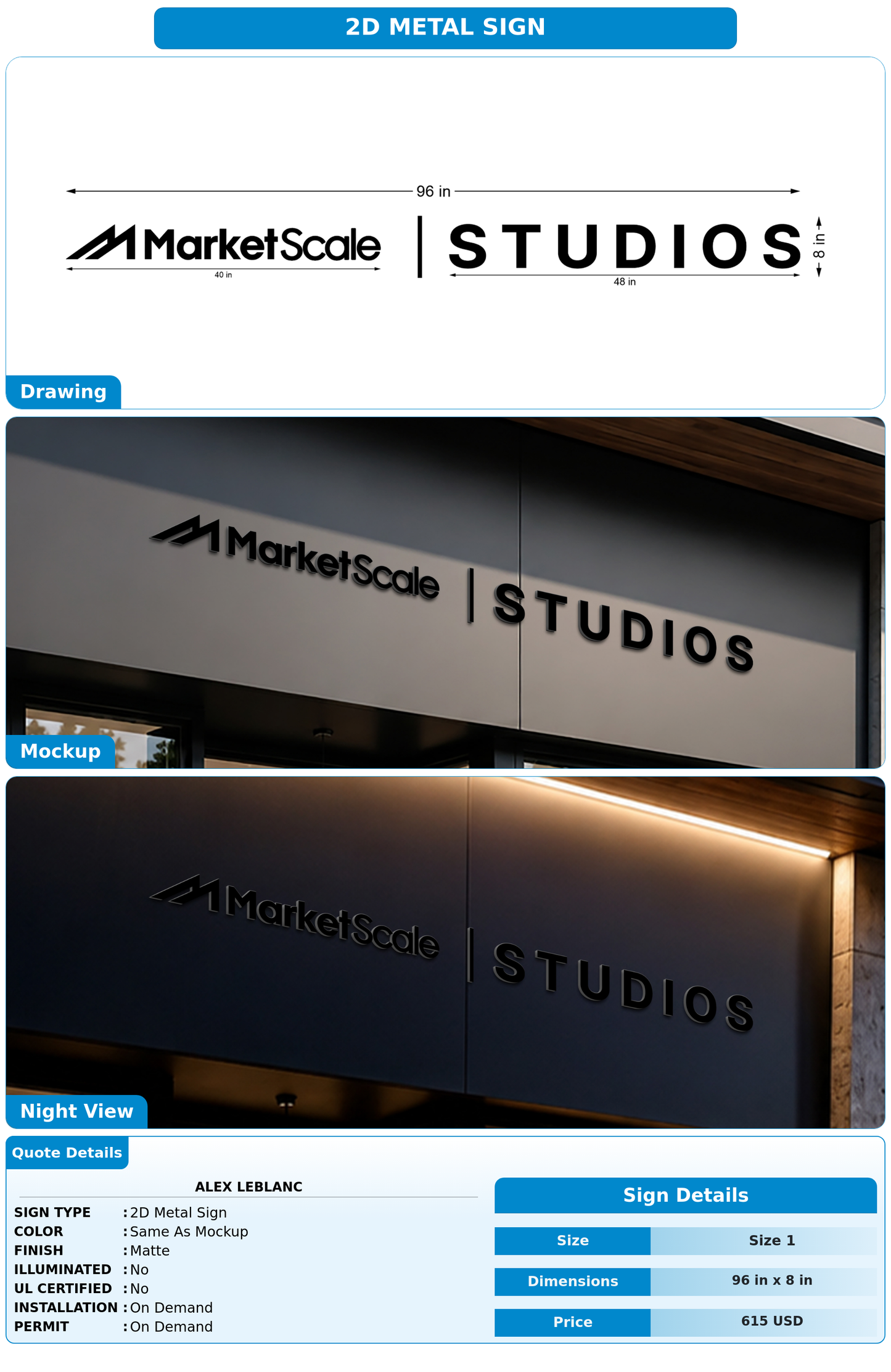 CUSTOM MOCKUP SIGN FOR Alex LeBlanc