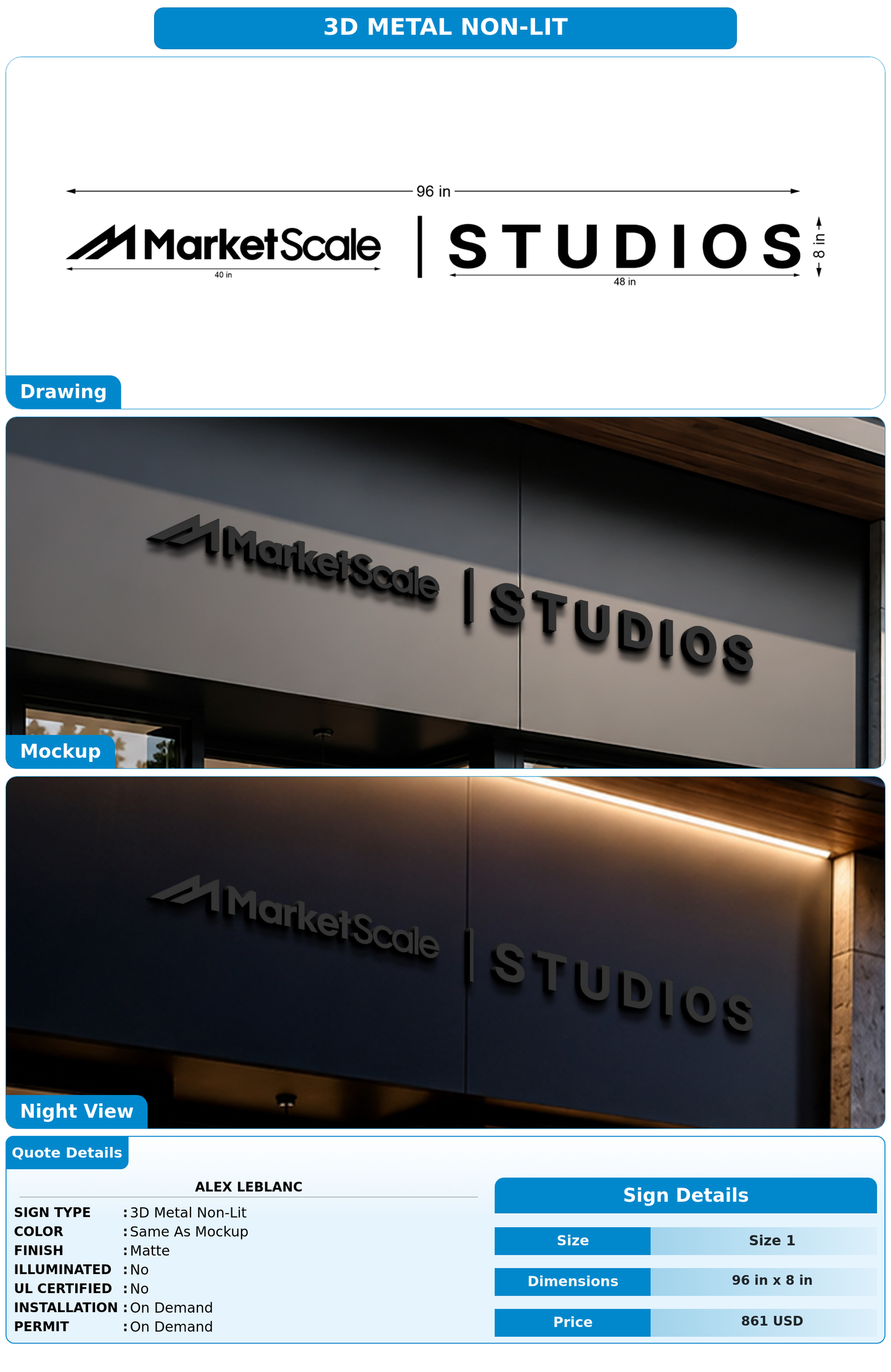 CUSTOM MOCKUP SIGN FOR Alex LeBlanc