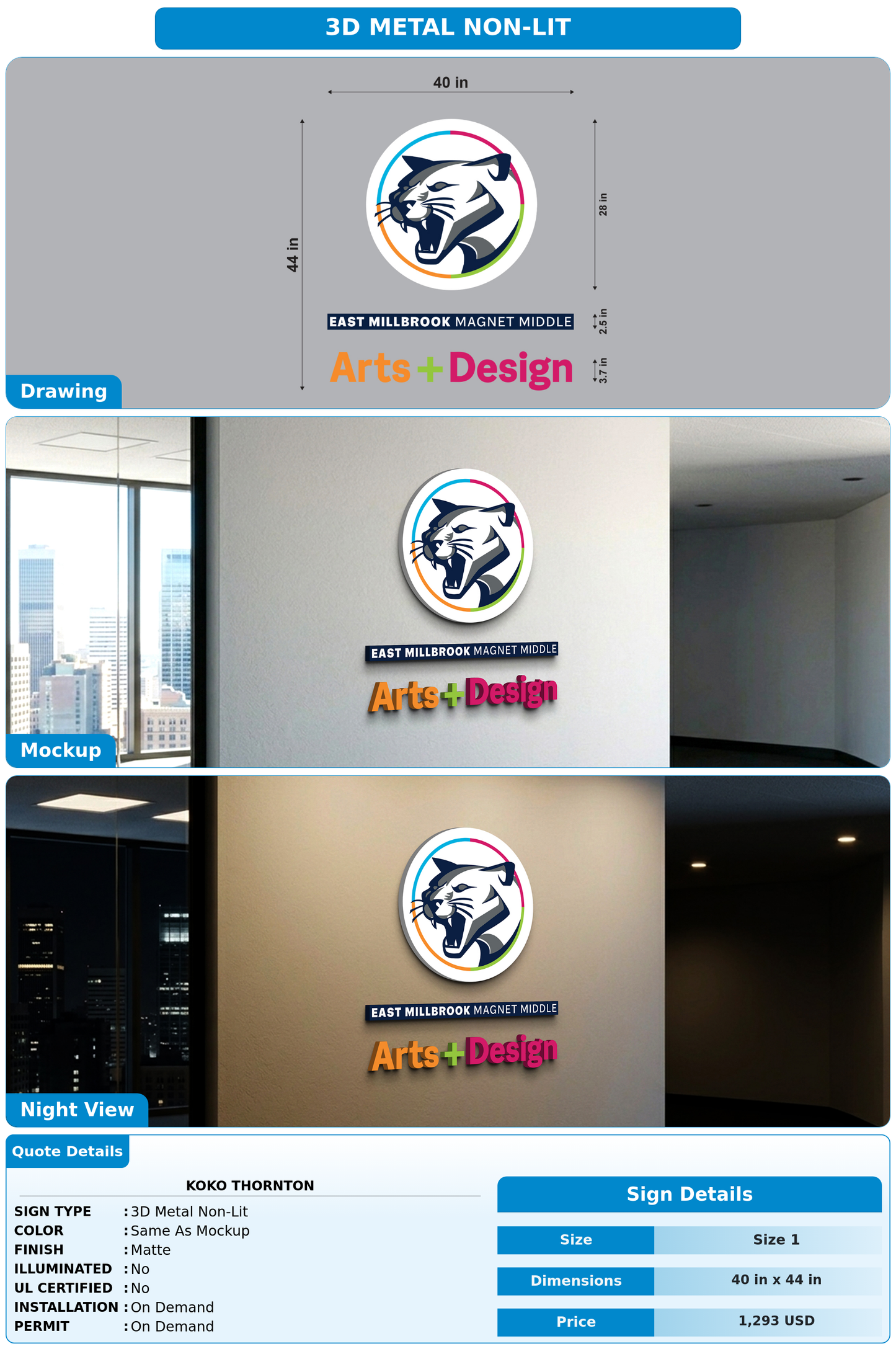 CUSTOM MOCKUP SIGN FOR KoKo Thornton