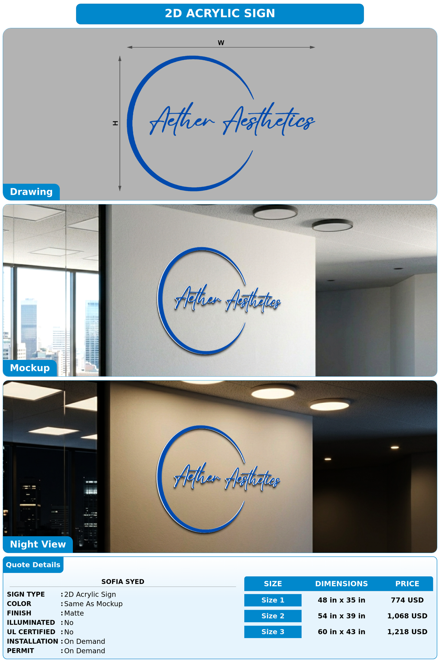CUSTOM MOCKUP SIGN FOR Sofia Syed