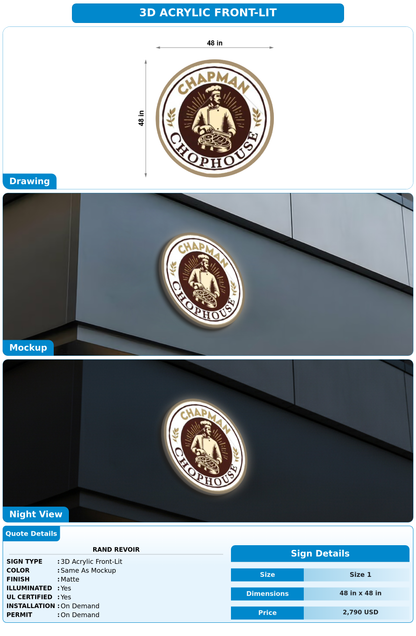 CUSTOM MOCKUP SIGN FOR Rand Revoir