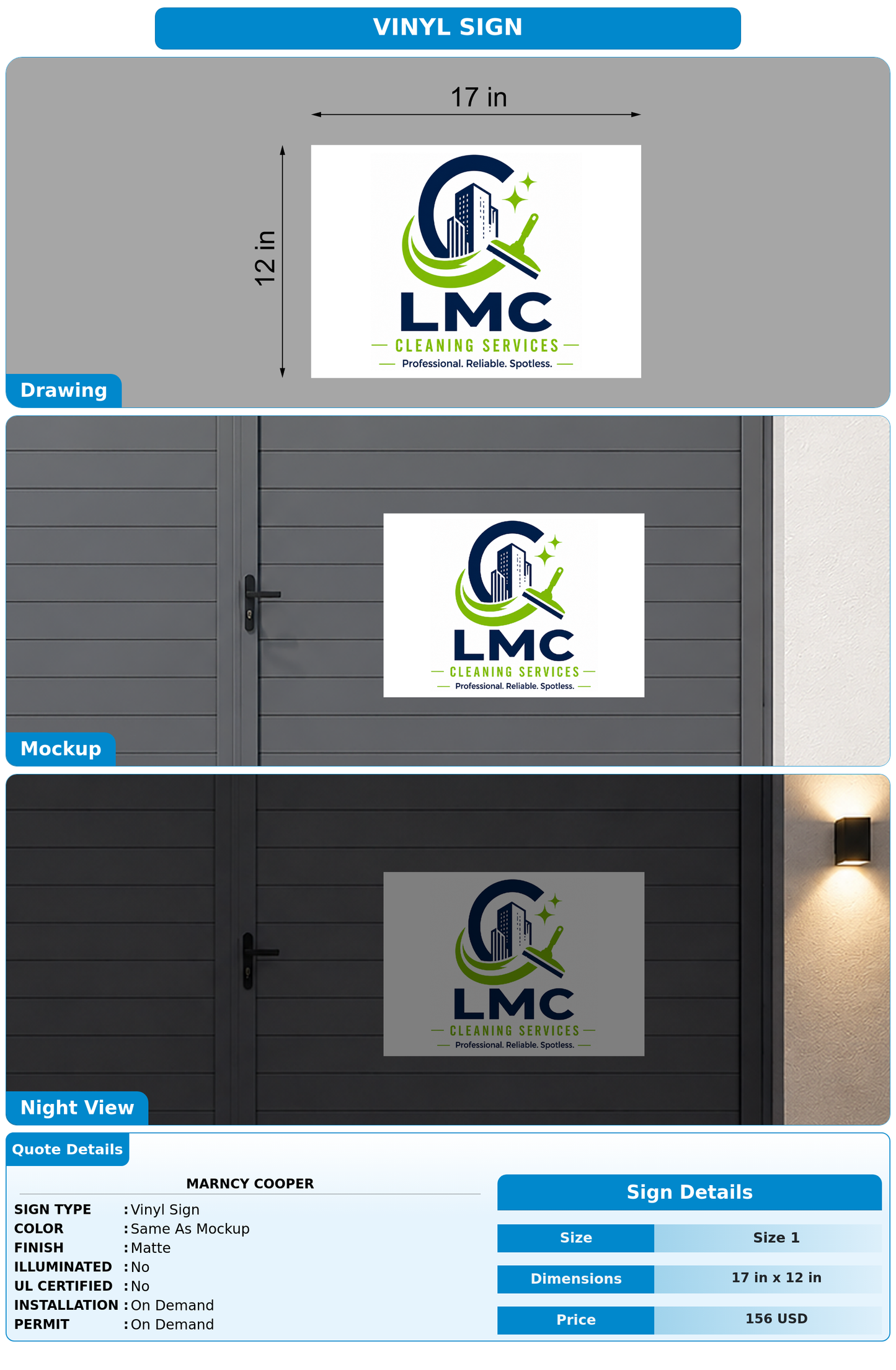 CUSTOM MOCKUP SIGN FOR Marncy Cooper