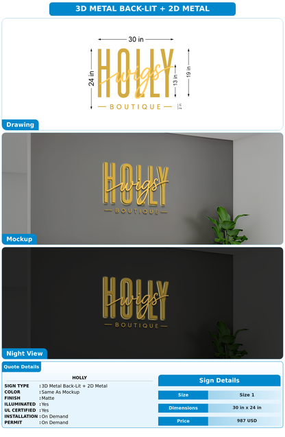 CUSTOM MOCKUP SIGN FOR Holly