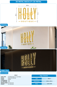 CUSTOM MOCKUP SIGN FOR Holly