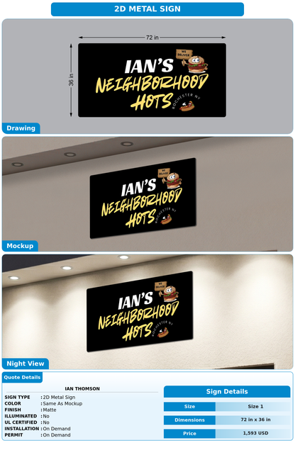 CUSTOM MOCKUP SIGN FOR Ian Thomson