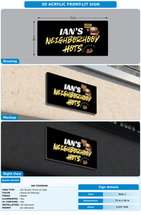 CUSTOM MOCKUP SIGN FOR Ian Thomson