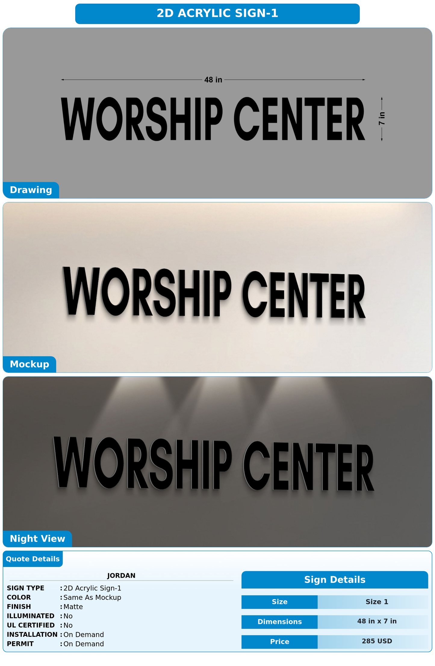CUSTOM MOCKUP SIGN FOR JORDAN