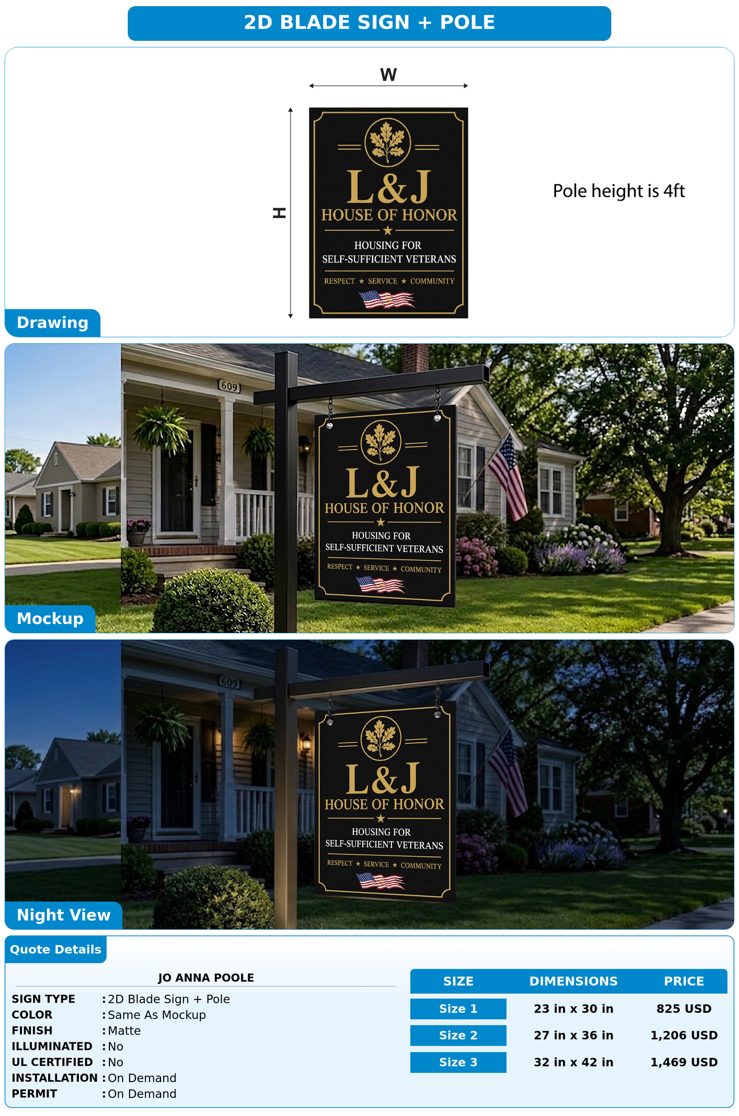 CUSTOM MOCKUP SIGN FOR Jo Anna Poole