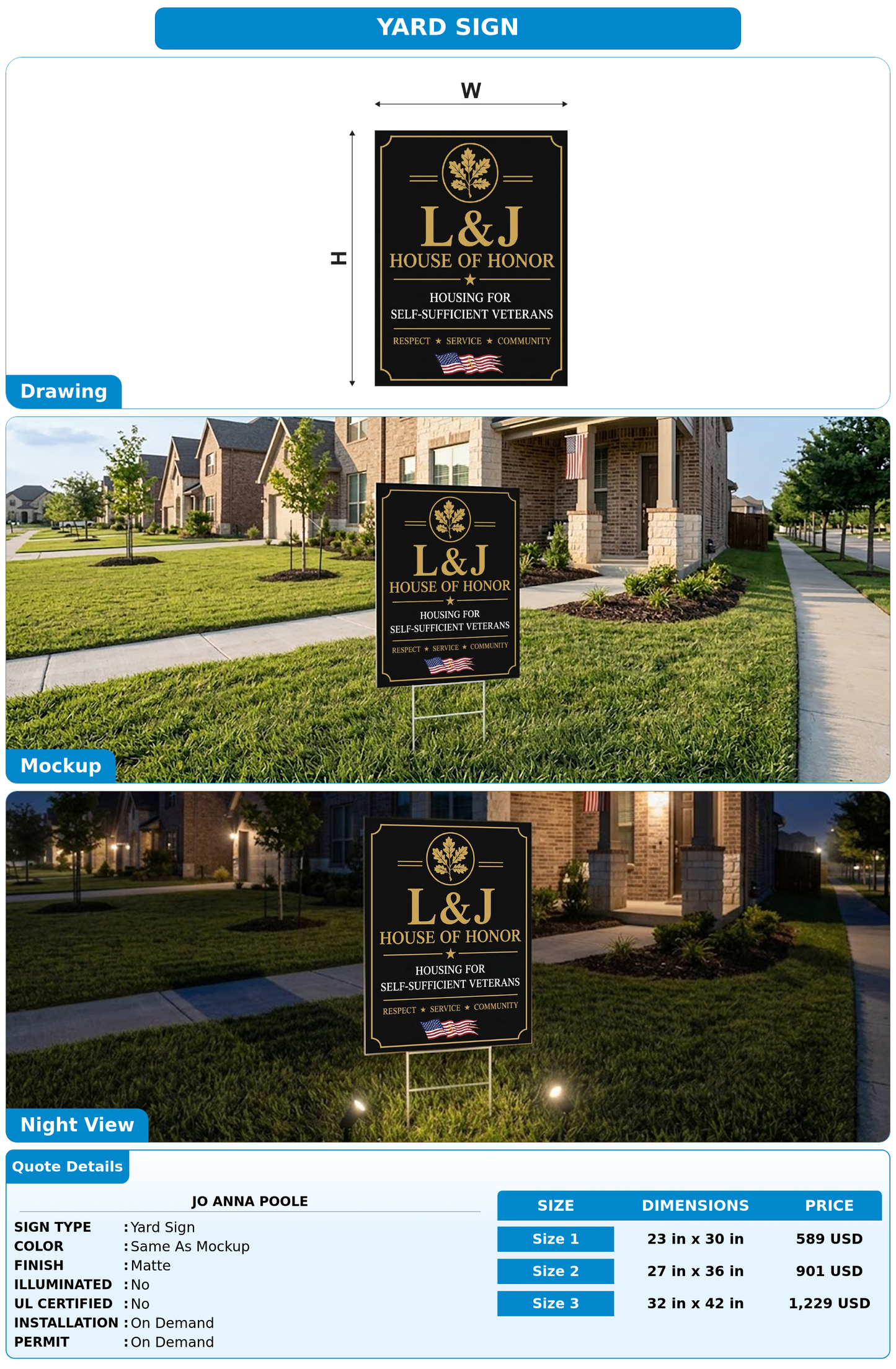 CUSTOM MOCKUP SIGN FOR Jo Anna Poole