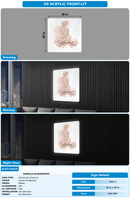 CUSTOM MOCKUP SIGN FOR Danielle Bloodworth