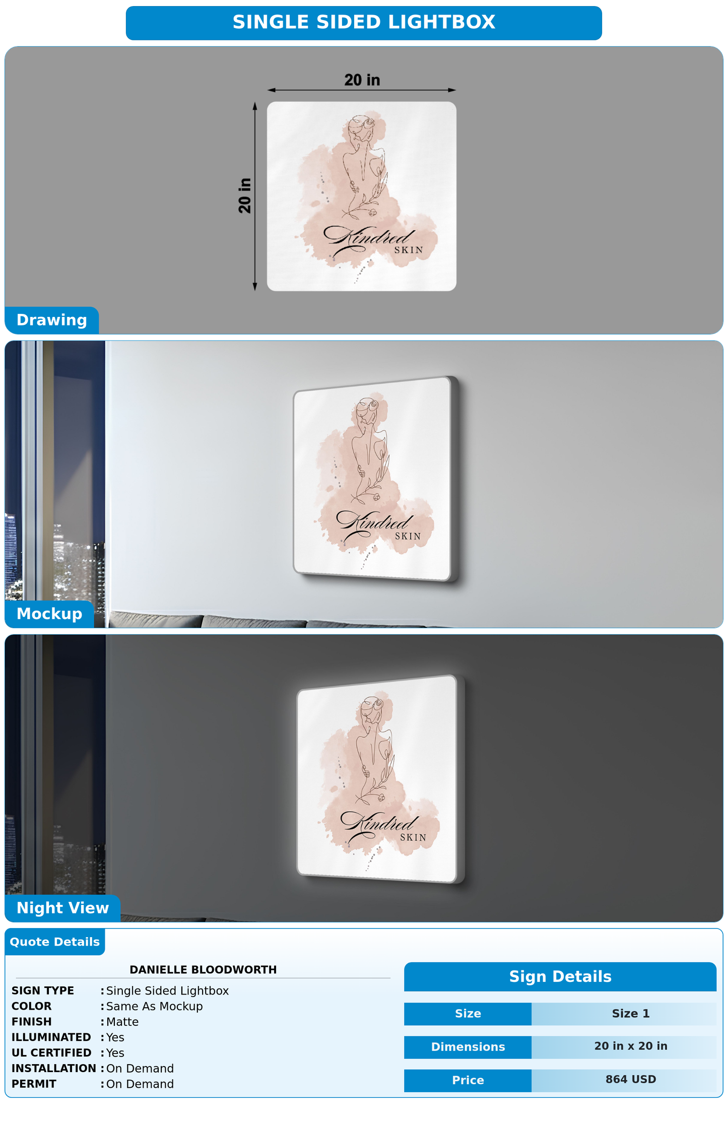 CUSTOM MOCKUP SIGN FOR Danielle Bloodworth