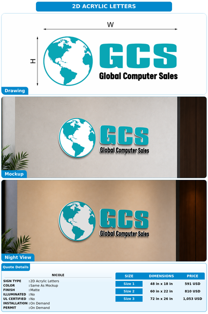 CUSTOM MOCKUP SIGN FOR Nicole