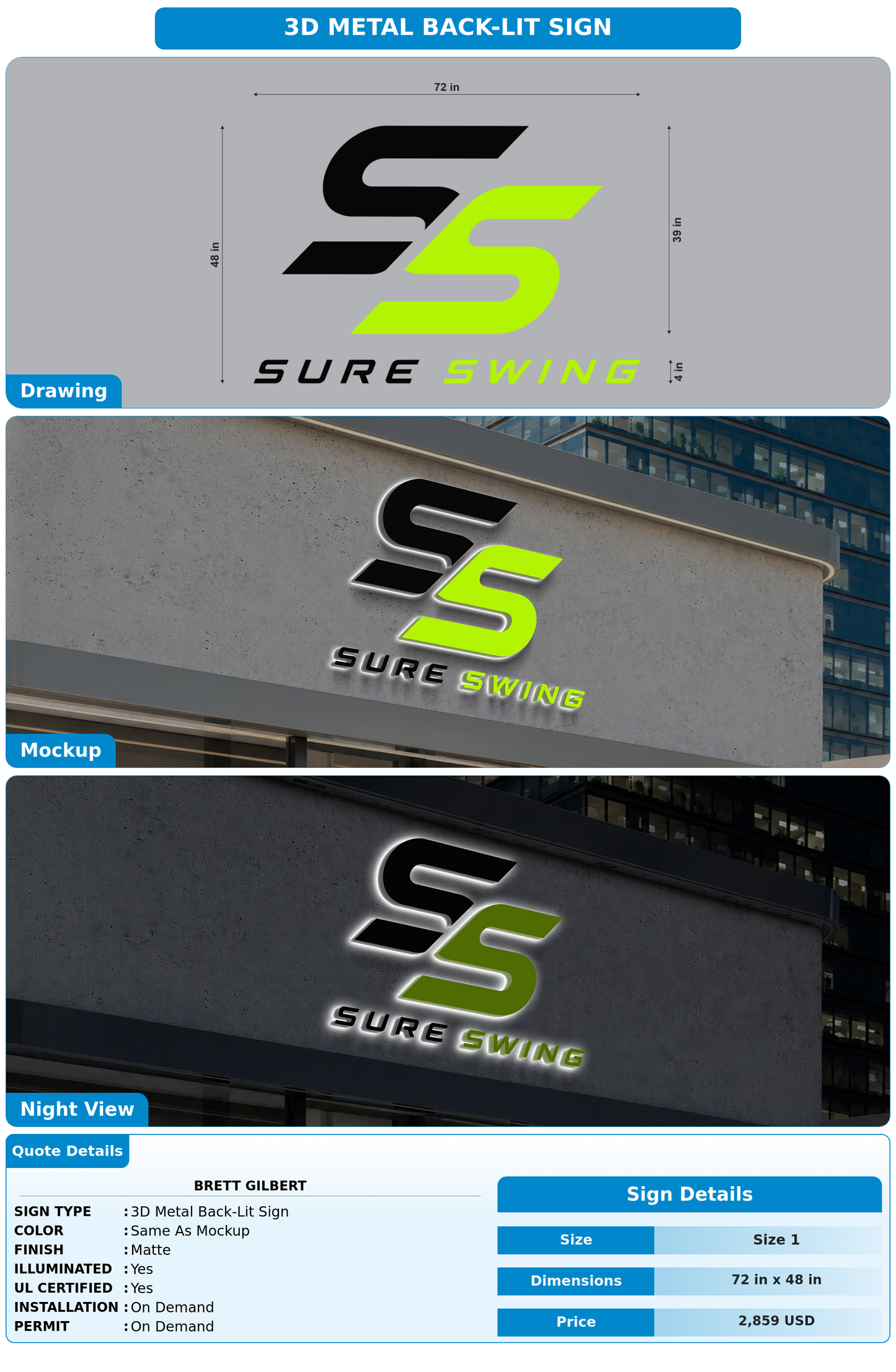 CUSTOM MOCKUP SIGN FOR Brett Gilbert