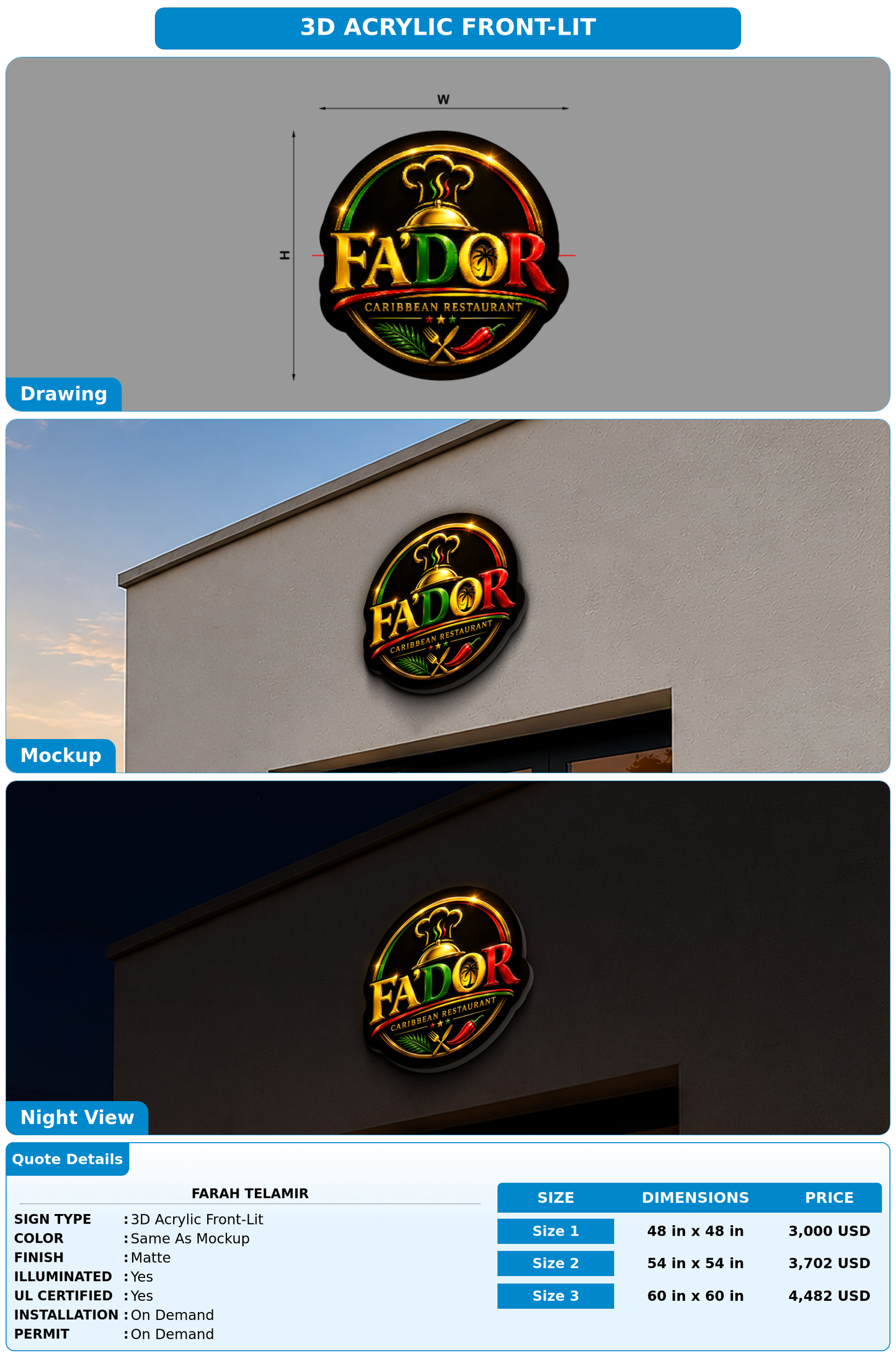 CUSTOM MOCKUP SIGN FOR Farah Telamir