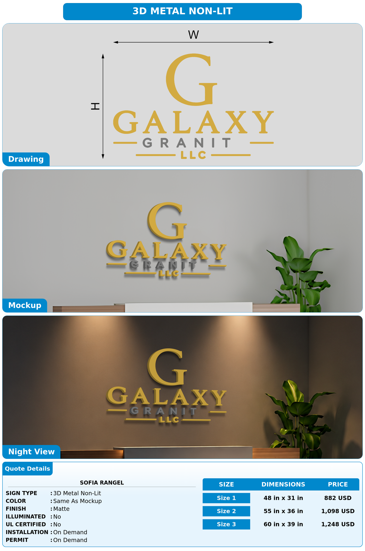 CUSTOM MOCKUP SIGN FOR Sofia rangel