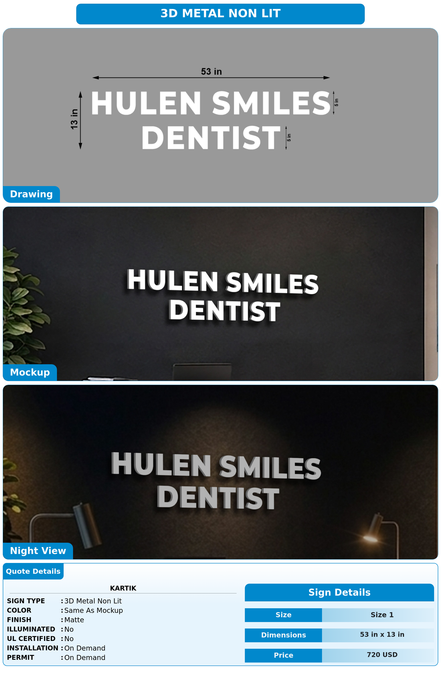 CUSTOM MOCKUP SIGN FOR Kartik