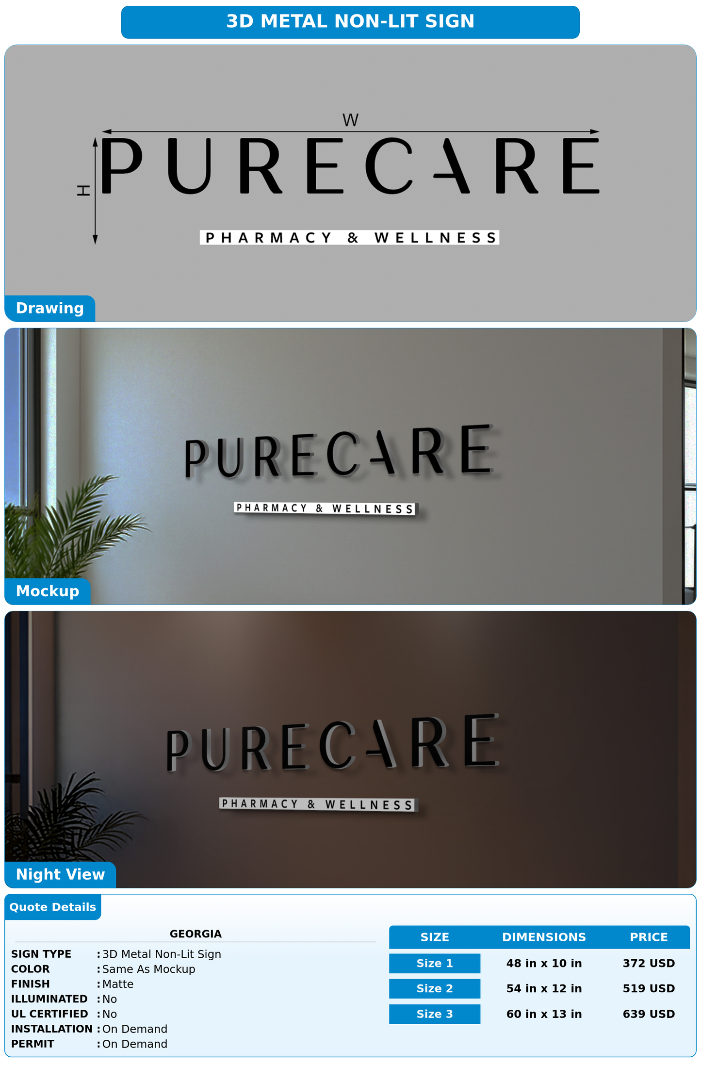 CUSTOM MOCKUP SIGN FOR georgia