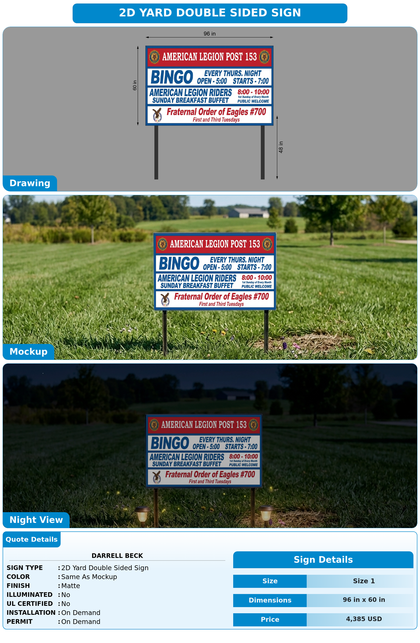 CUSTOM MOCKUP SIGN FOR Darrell Beck