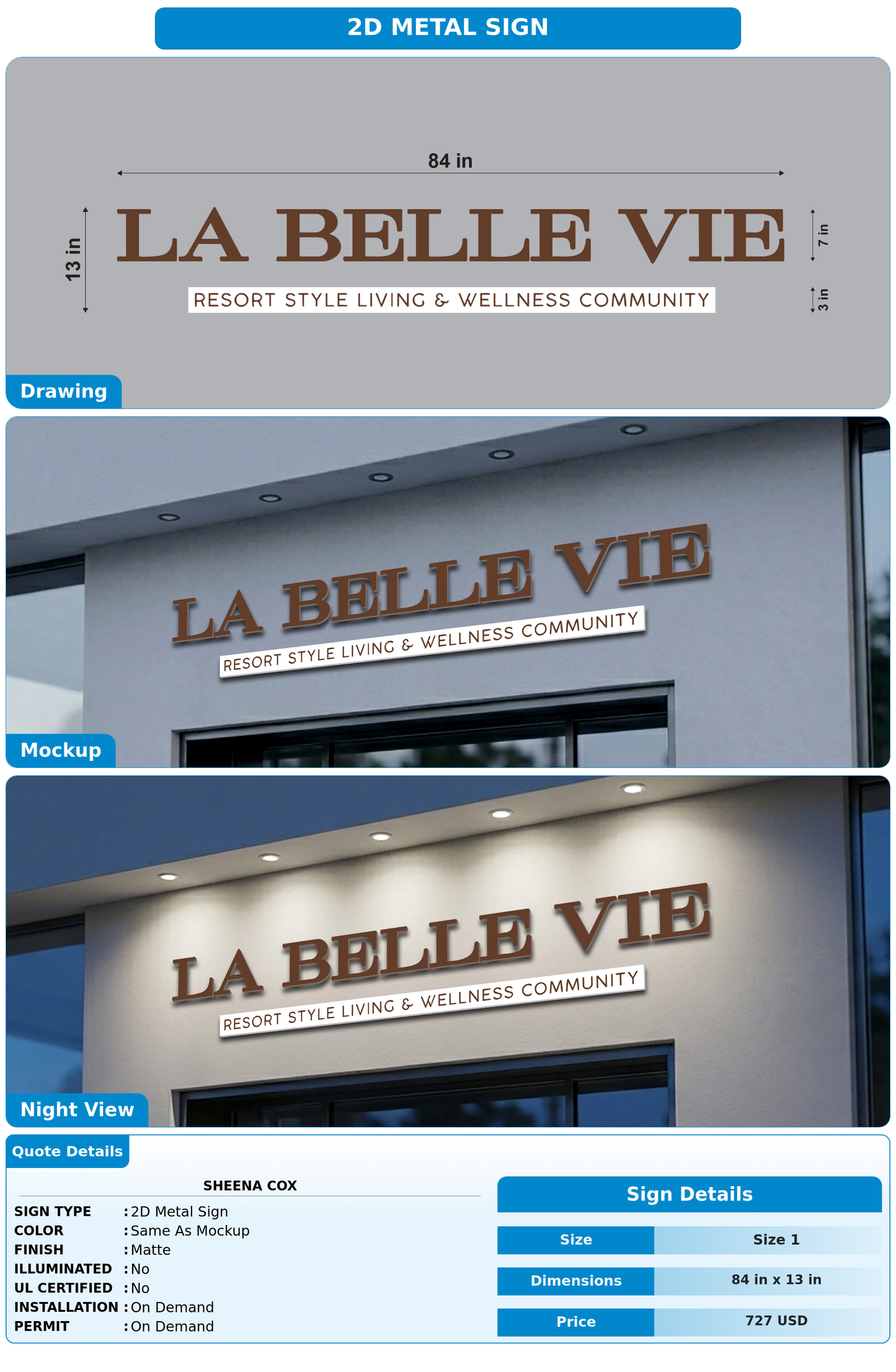 CUSTOM MOCKUP SIGN FOR sheena cox