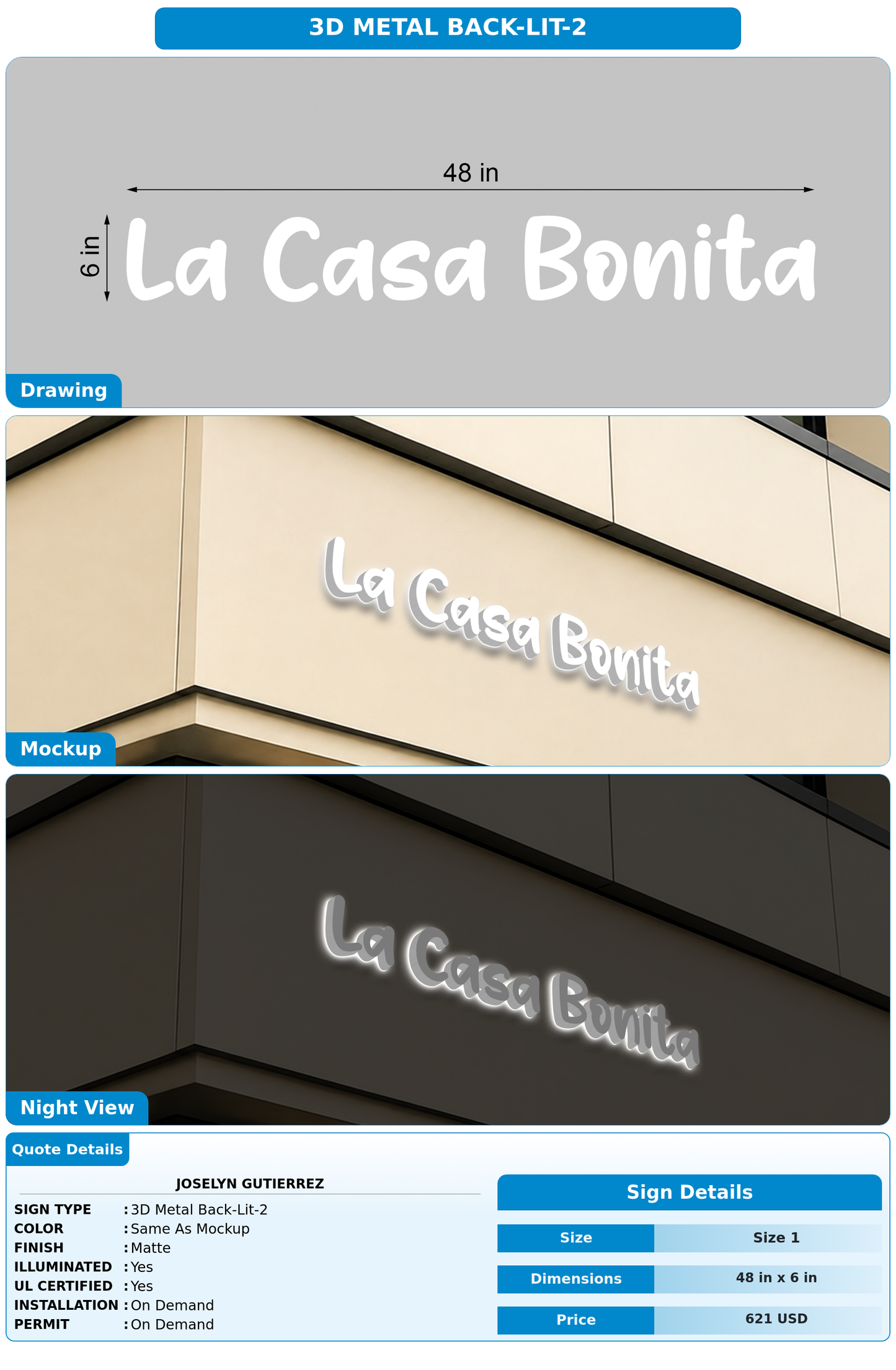 CUSTOM MOCKUP SIGN FOR Joselyn Gutierrez