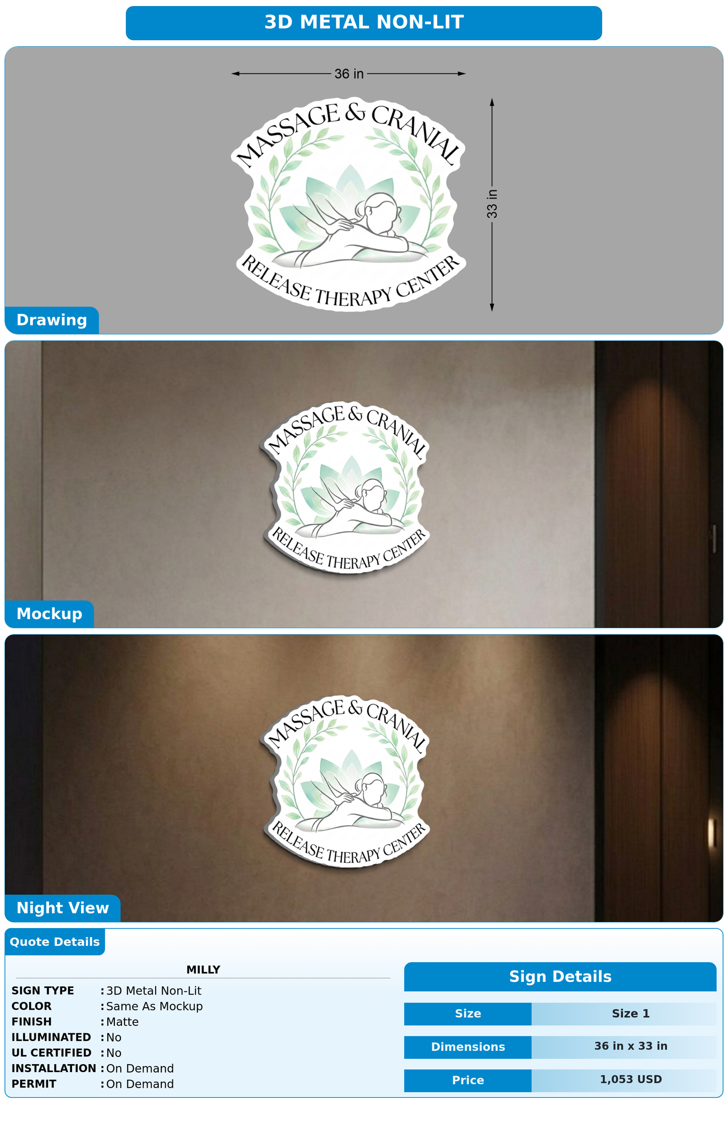 CUSTOM MOCKUP SIGN FOR Milly