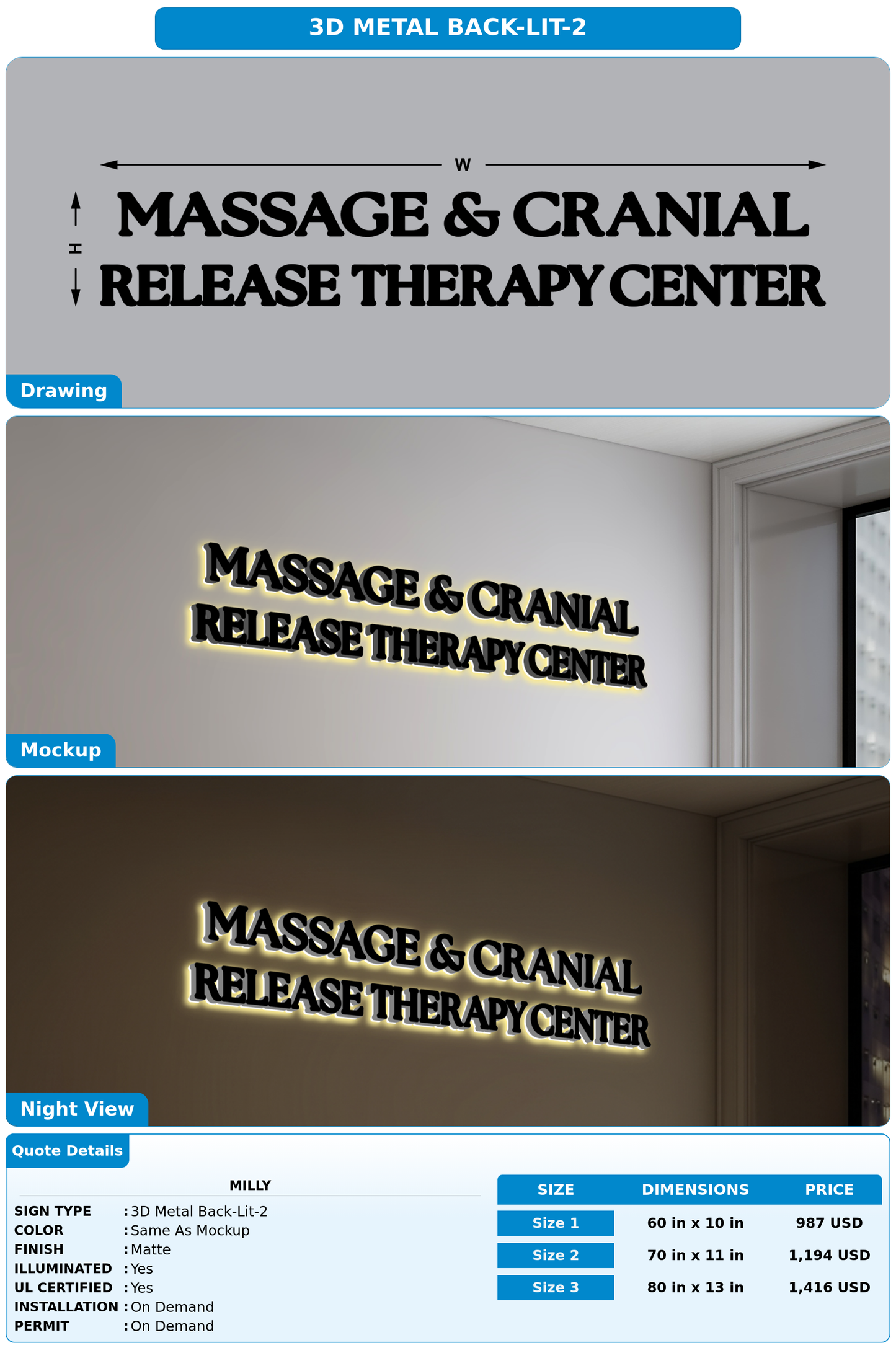 CUSTOM MOCKUP SIGN FOR Milly