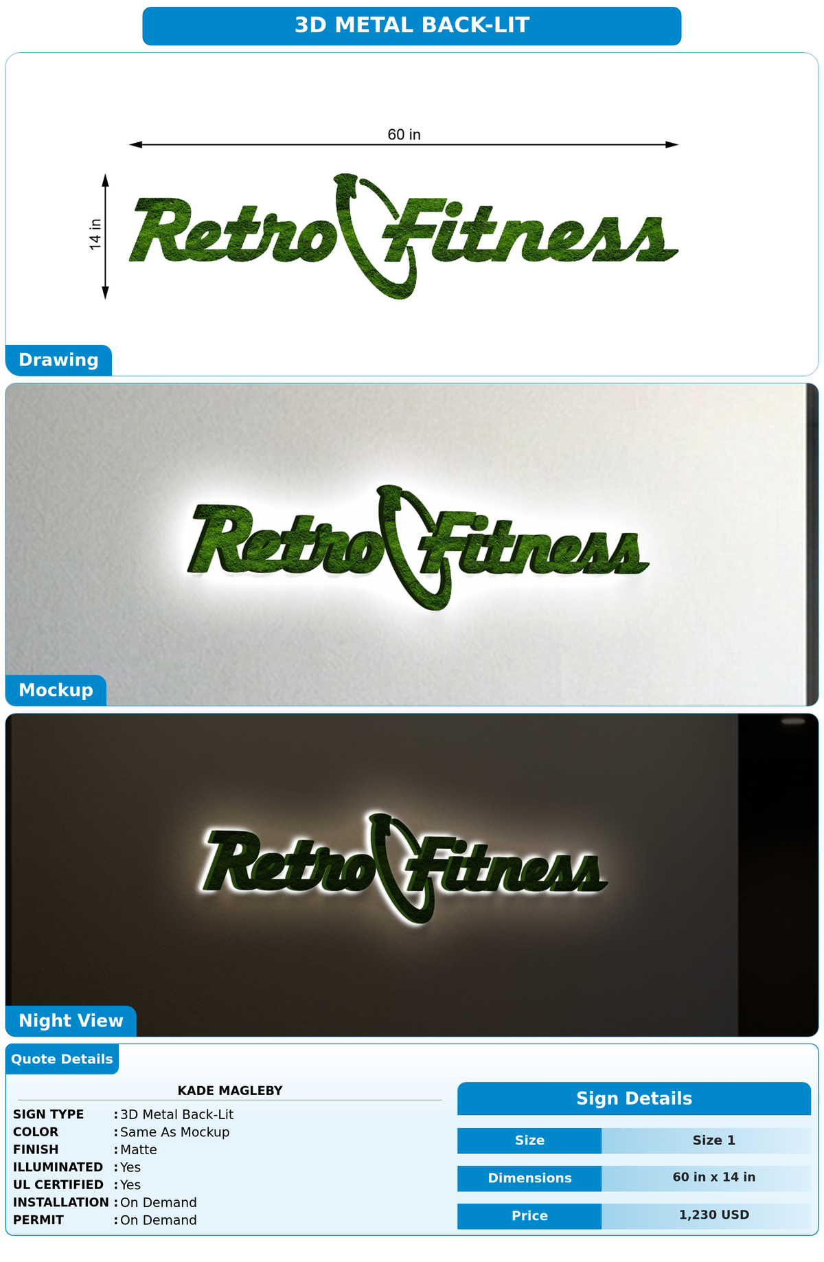 CUSTOM MOCKUP SIGN FOR Kade Magleby