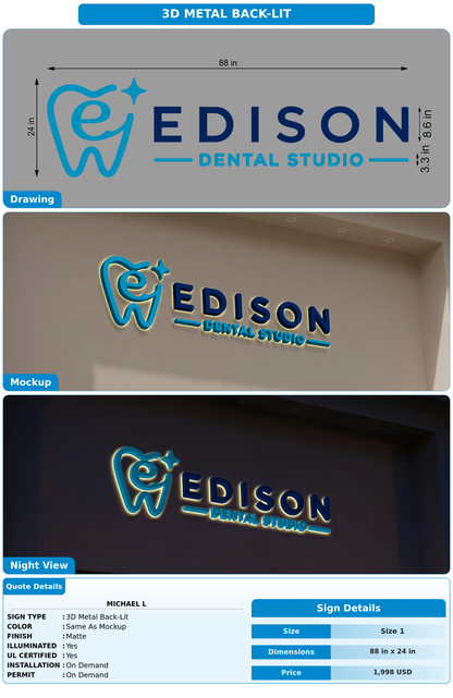CUSTOM MOCKUP SIGN FOR Michael L