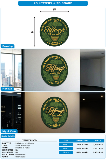 CUSTOM MOCKUP SIGN FOR Tiffany Hertel