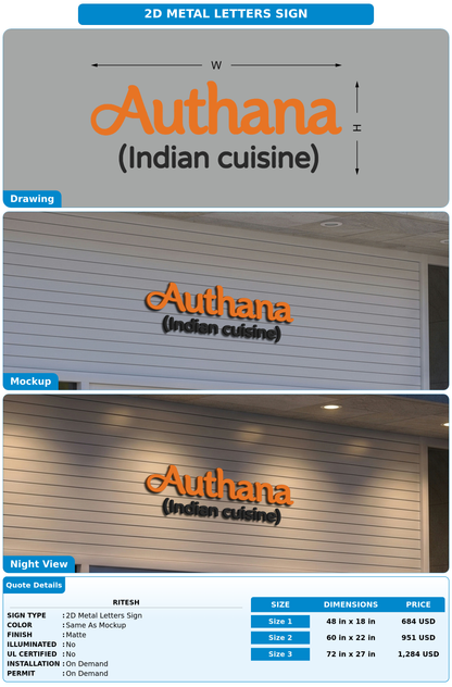 CUSTOM MOCKUP SIGN FOR Ritesh