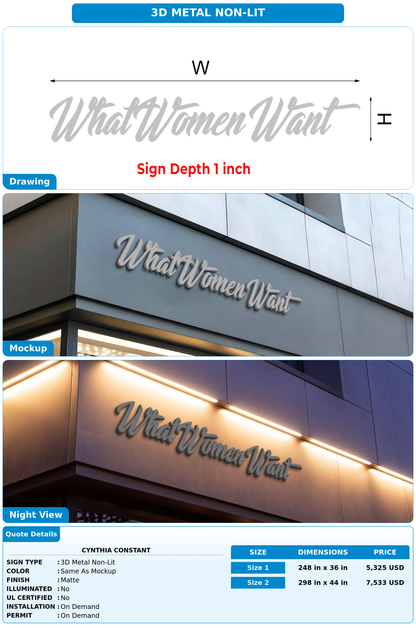 CUSTOM MOCKUP SIGN FOR Cynthia constant