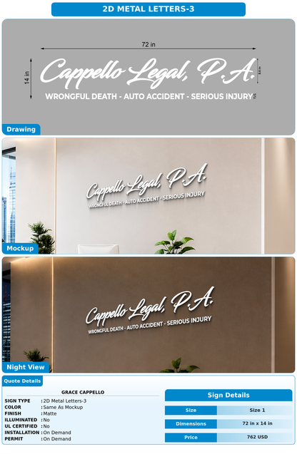 CUSTOM MOCKUP SIGN FOR Grace Cappello