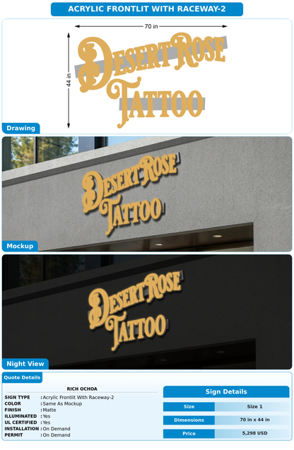 CUSTOM MOCKUP SIGN FOR Rich Ochoa