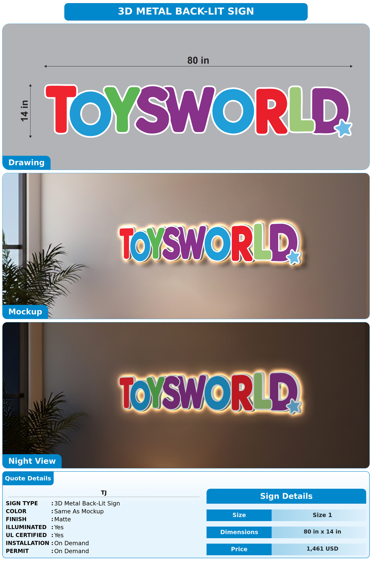CUSTOM MOCKUP SIGN FOR Tj