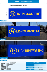 CUSTOM MOCKUP SIGN FOR Lightningware